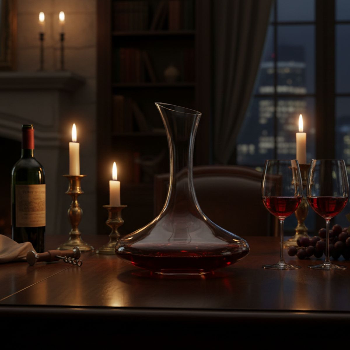 GENERICO - Decantador De Vino De Vidrio 1700 ML Elegante Cristal