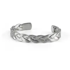 GENERICO - Pulsera Vikinga Acero Quirúrgico Silver Hombre Nordico