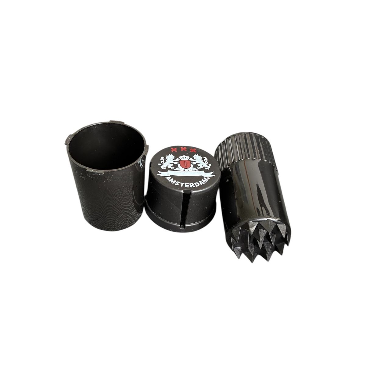 GENERICO - Moledor contenedor 3 piezas color Negro