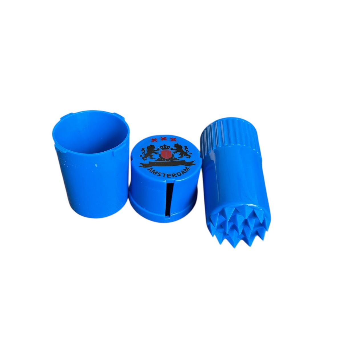 GENERICO - Moledor contenedor 3 piezas color Azul