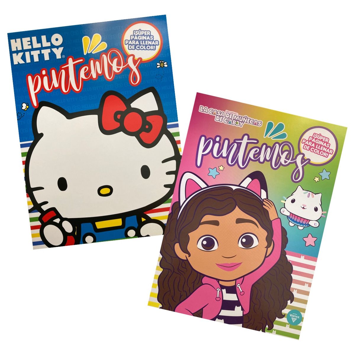 VERTICE - Pack libros colorear Casa de Gabby + Hello Kitty