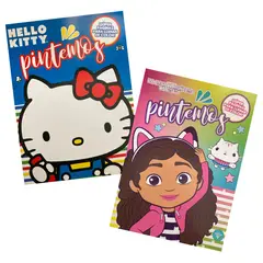 VERTICE - Pack libros colorear Casa de Gabby + Hello Kitty