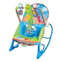 GENERICO - Silla Mecedora Infantil con Melodías y Arco de Juegos azul
