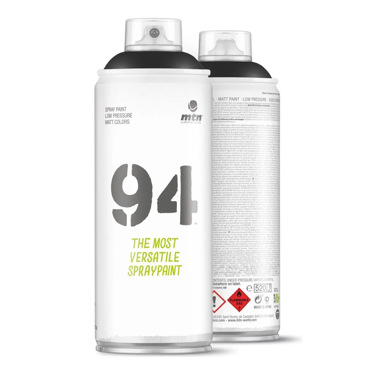 MONTANA - Pintura En Spray 94 Negro 400 ml