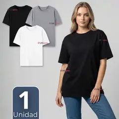 UTILISIMO - Camiseta Polera 100% Algodón Básica Lisa Elástica Mujer Colores Surtidos