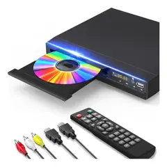 EVERSO - Reproductor De Dvd Cd Para Tv Hd 1080p Usb Con Cable Hdmi