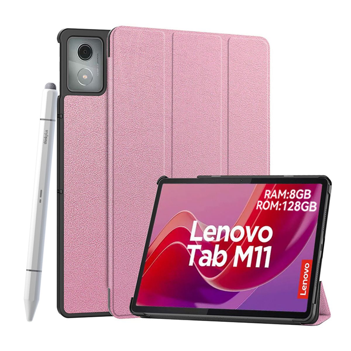 LENOVO - Tablet Lenovo M11 8GB+128GB WiFi y Lápiz y Case Rosa