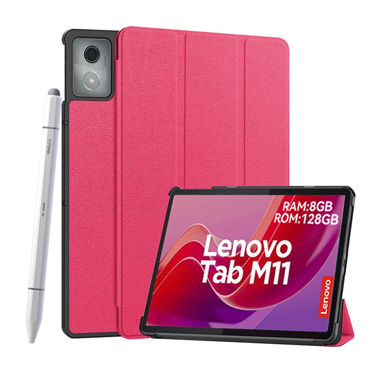 LENOVO - Tablet Lenovo M11 8GB+128GB WiFi y Lápiz y Case Rojo