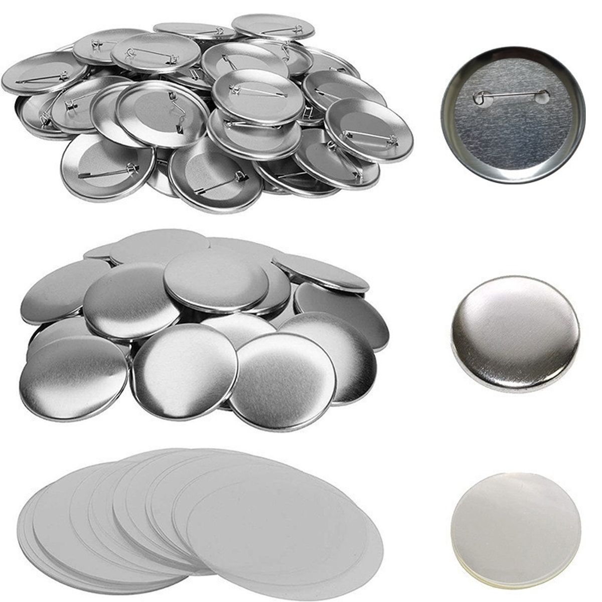 GENERAL - 50pcs Diy Hojalata Insignia Insignia De Fondo De Hierro 50pcs