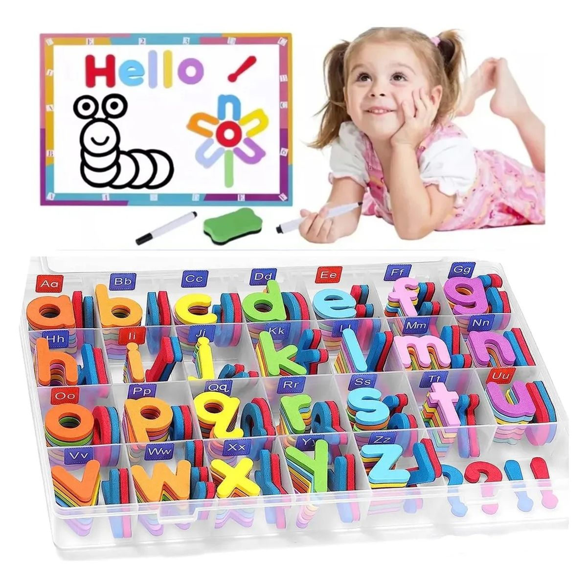 EVERSO - Juego De Letras Magneticas Niños Montessori Didacticos Bebés Surtidos