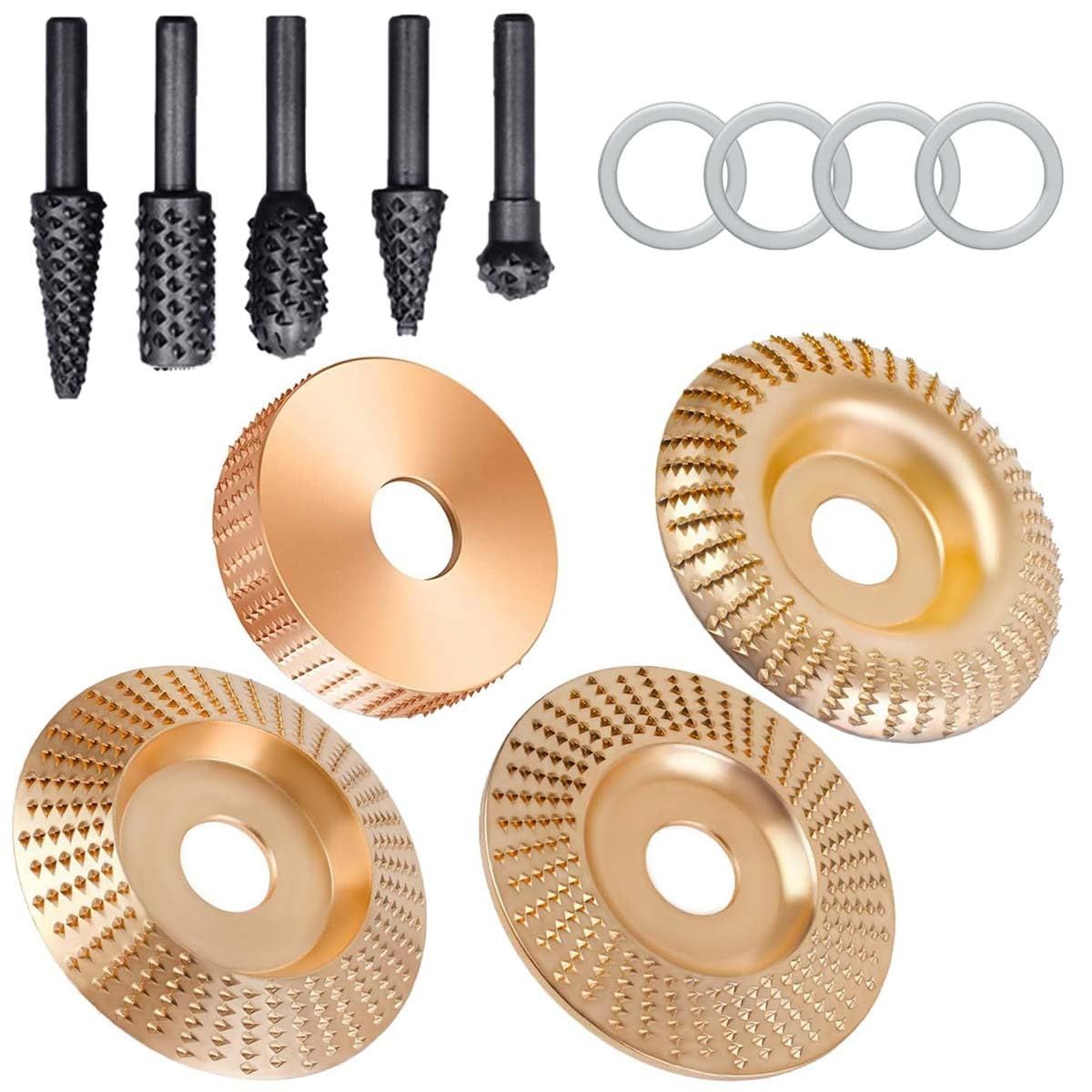 KUANGYE - Disco Desgaste Madera Estándar 16 Y 22 Mm Lijado Esmeril 13u Dorado