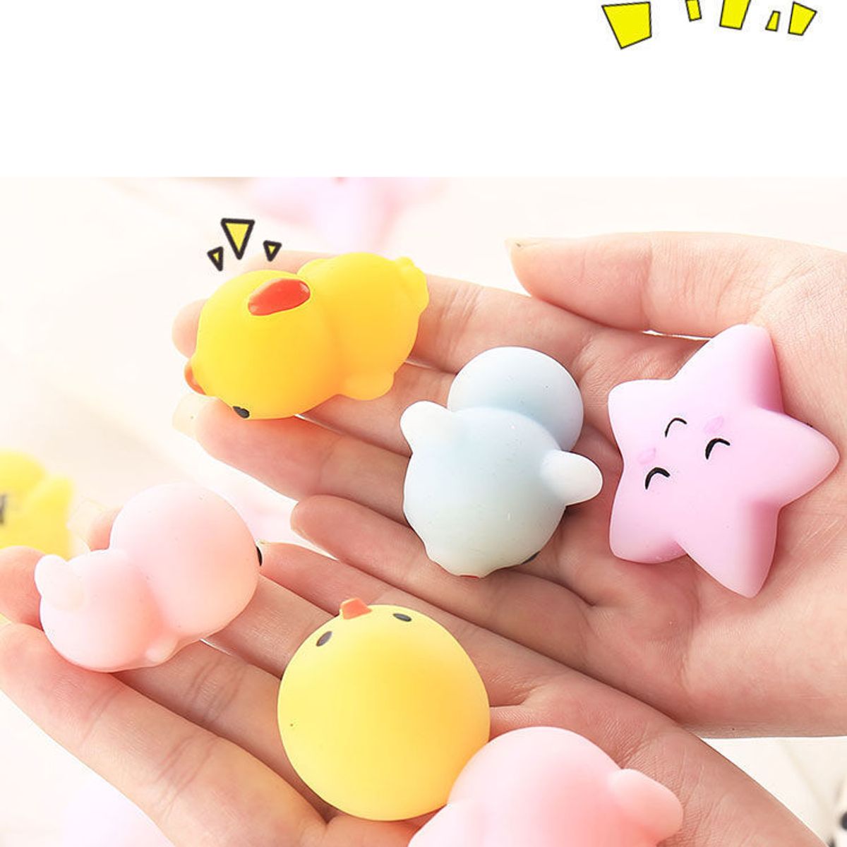 GENERAL - 50pcs Cartoon Descompresión Mano Pinchando Juguetes