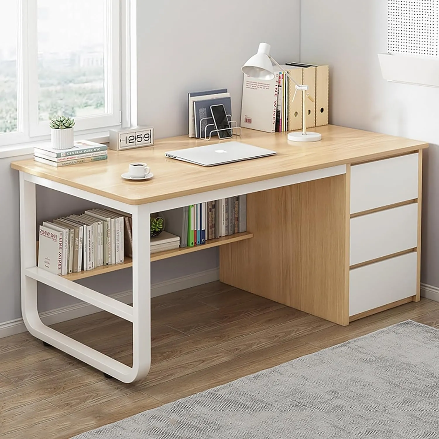 YOMYM Escritorio Oficina Madera Con Cajones100×73×50cm | Falabella
