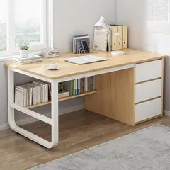 YOMYM - Escritorio Oficina Madera Con Cajones100×73×50cm