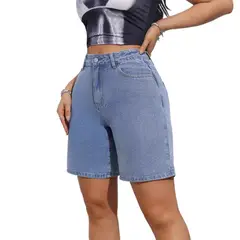 TIOZONEY - Pantalones cortos de mezclilla elástica para mujer