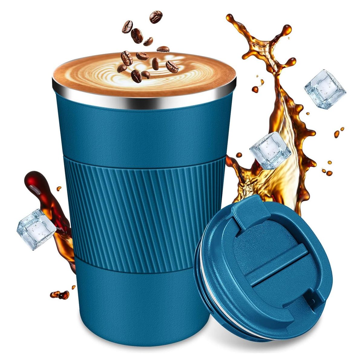 EINICIO - 500ml Termos Para Agua De Acero Inoxidable Viaje Oficina-Azul