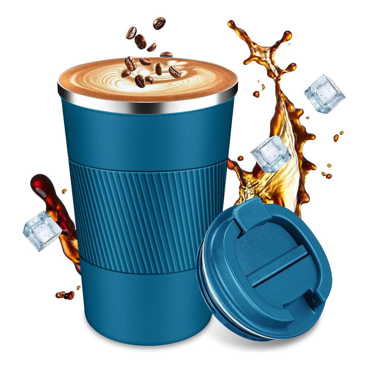 EINICIO - 500ml Termos Para Agua De Acero Inoxidable Viaje Oficina-Azul