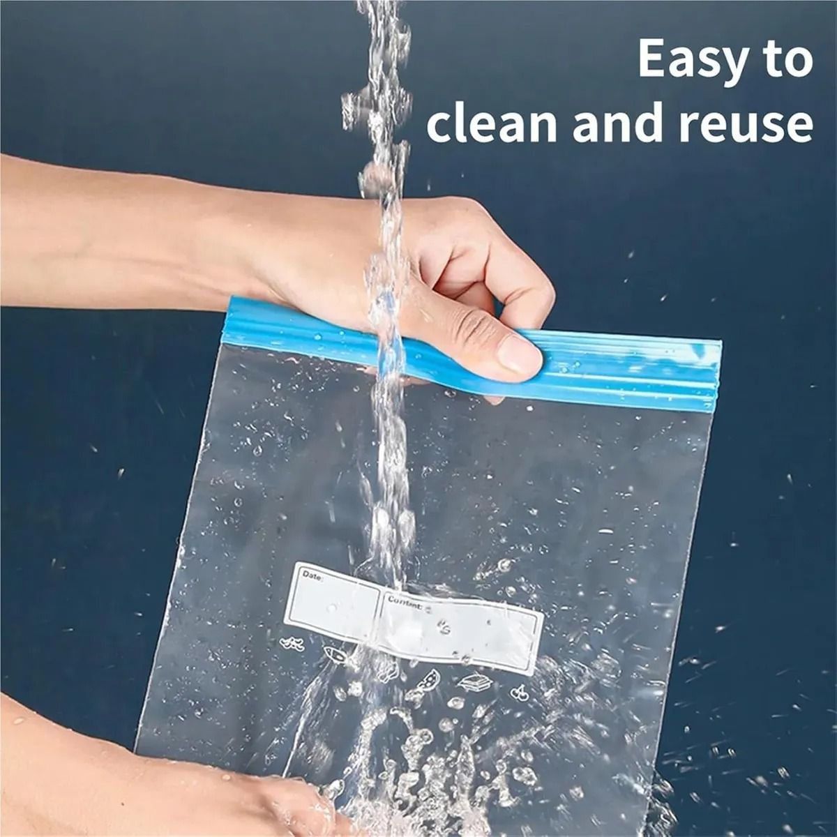 EVERSO - 30 Bolsas Con Cierre Hermético Para Alimentos 15.5x17.5cm