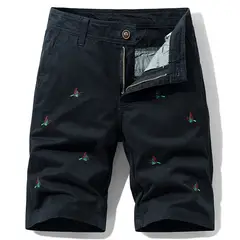 EDWINAYY - Short Bermuda Pantalón Corto Casuales Bordado Para Hombre
