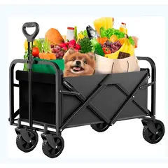 EVERSO - Carrito Para Compras Plegable Carro Con Ruedas Para Camping