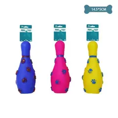 GENERICO - Bola de bolos para mascotas color Morado 1455cm
