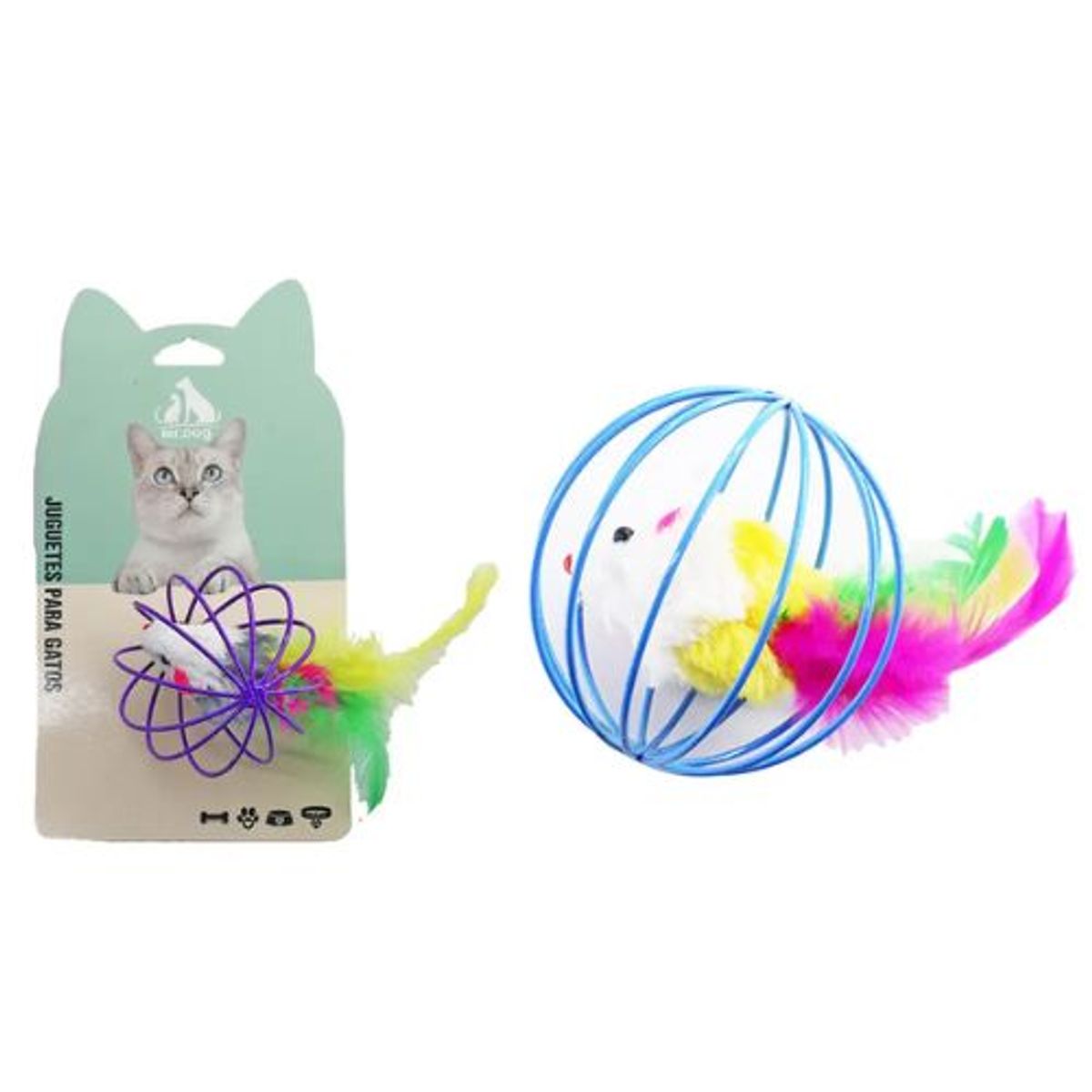 GENERICO - Juguete para gato pelota de jaula de hierro Color Morado