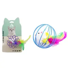 GENERICO - Juguete para gato pelota de jaula de hierro Color Celeste
