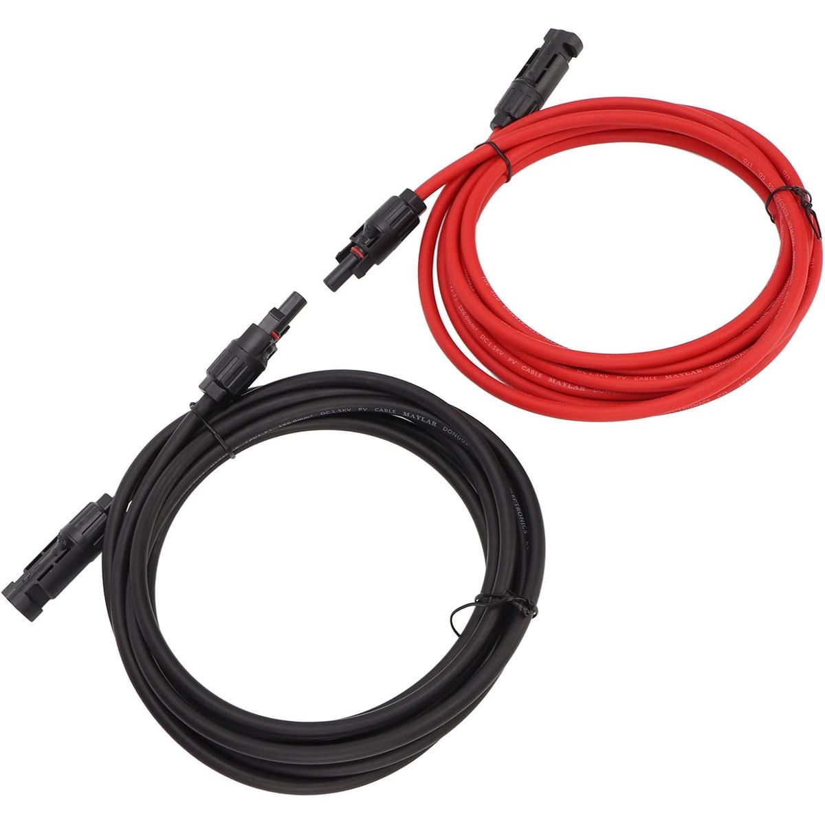KUANGYE - Cable Solar 5 metros de cable negro+5 metros de cable rojo Con Mc4 Instalado
