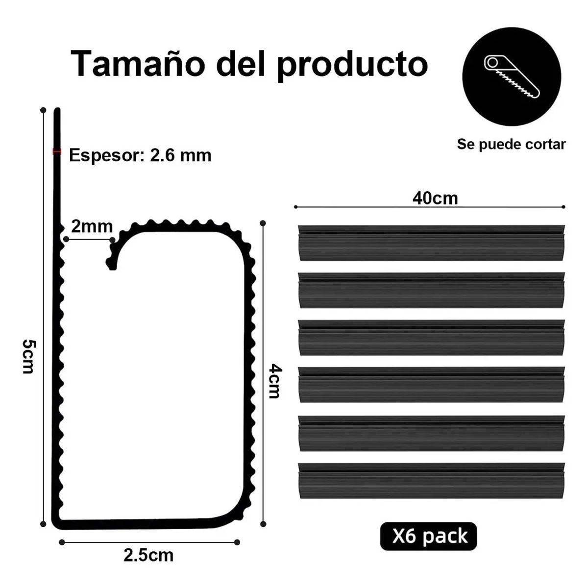 KUANGYE - Organizador Cables Escritorio Bandeja Canaleta Cables 240cm