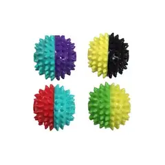 GENERICO - Juguete para mascotas pelota espinosa con sonido 6cm Color Verde y Amarillo