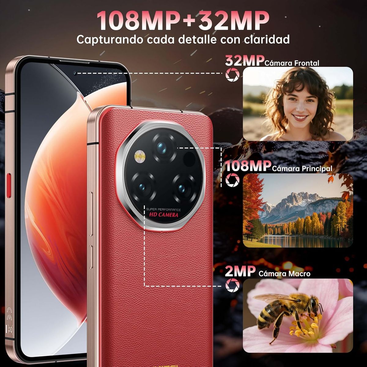 OUKITEL - OUKITEL WP210 5G Celular 36GB+512GB 8800mAh 108MP Android 15 Smartphone-Negro