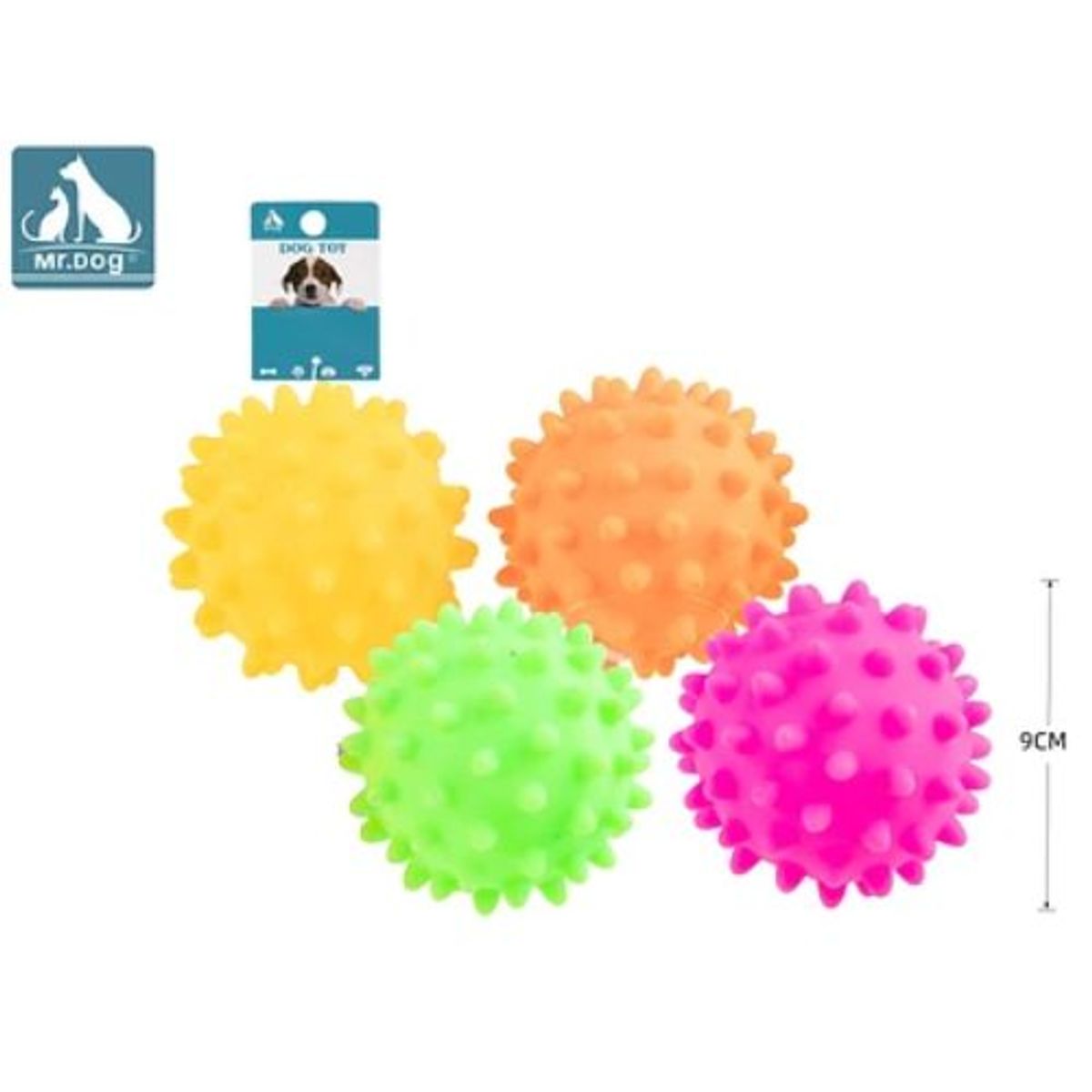 GENERICO - Juguete de pelota para perro 9cm color Verde