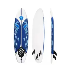 GENERICO - Softboard / Tabla De Surf / Playa + Leash Y 3 Quillas