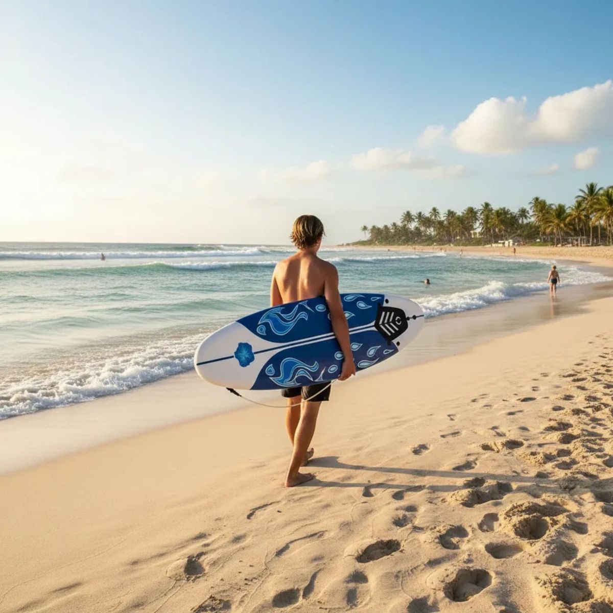 GENERICO - Softboard / Tabla De Surf / Playa + Leash Y 3 Quillas