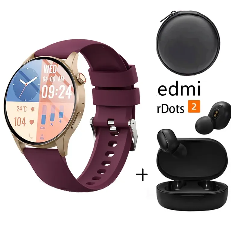 Smartwatch Y80 Pro -R y Audifonos Redmi buds 6 play y Estuche