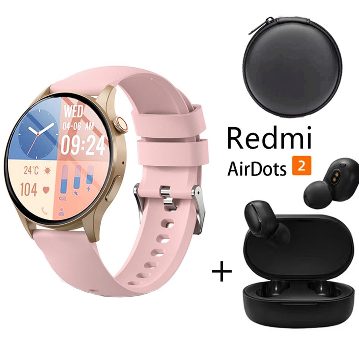 XIAOMI - Smartwatch Y80 Pro -P y Audifonos Redmi AirDots 2 y Estuche