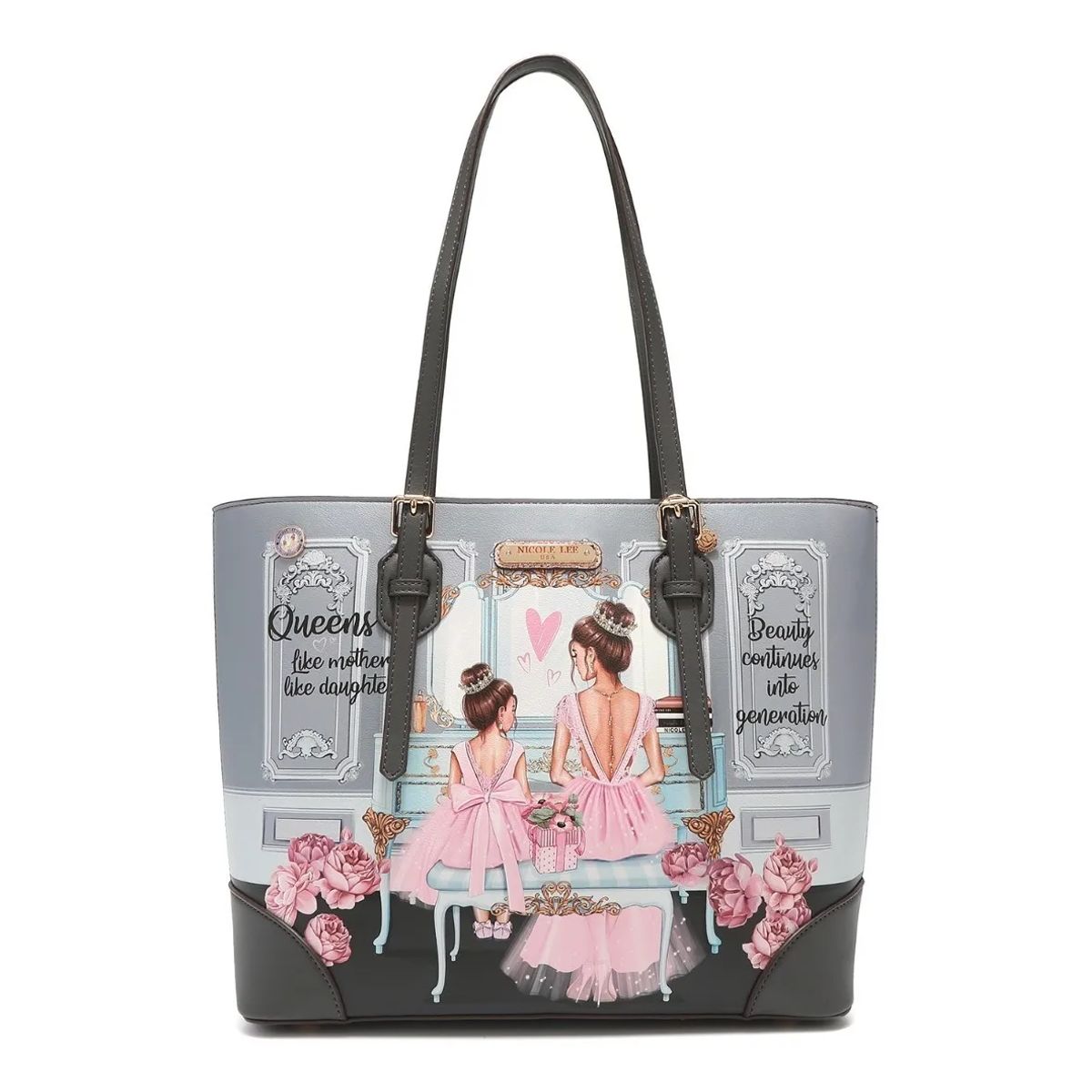 NICOLE LEE - Cartera tote reversible 2 en 1 Nicole Lee