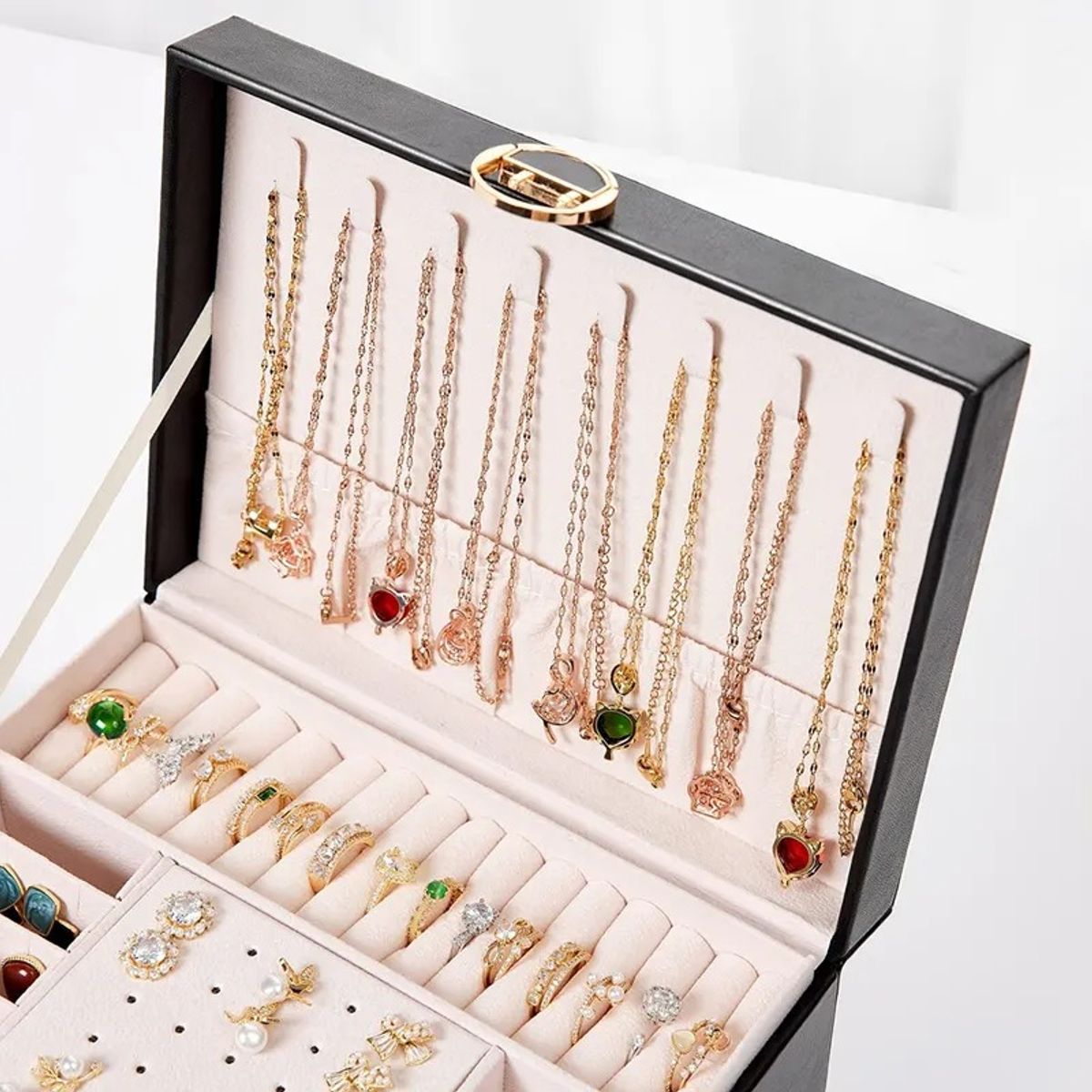 EVERSO - Organizador Joyas Estuche Joyero Portátil Viajero Exhibidor
