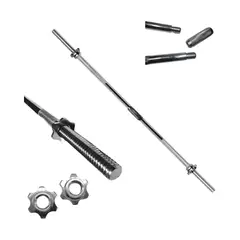 GENERICO - Barra Recta Pre Olimpica 1.5 mts Desmontable Facil Transporte