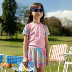 JUMP KIDS - Traje De Baño Manga Corta y Pantalón Corto Con Falda 2 Piezas Niña de 6 a 13 Años Sea Beach