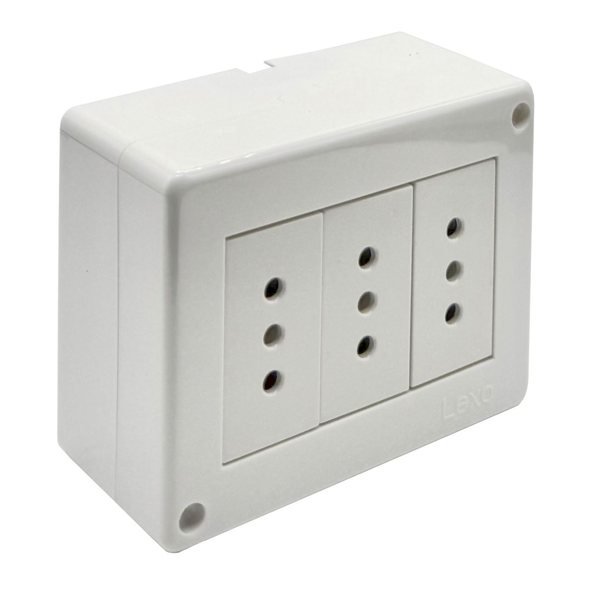 LEXO - Casquete Tomacorriente Enchufe Triple 10a Sobrepuesto - Lexo