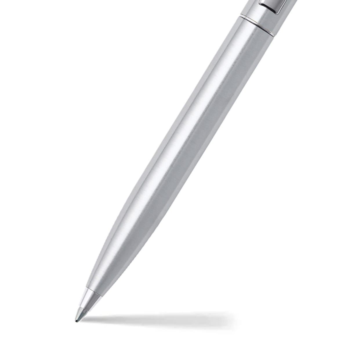 SHEAFFER - Bolígrafo Sheaffer Sentinel Metálico Plataeado M Tinta Negra