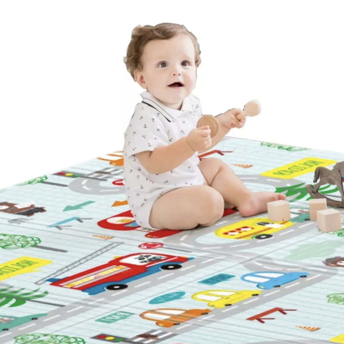 OKAY - Alfombra Antigolpes Niños Bebes Plegable Con Bolso 180x200cm