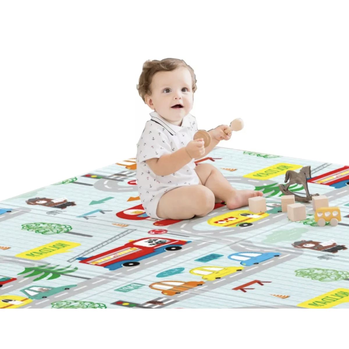 OKAY - Alfombra Antigolpes Niños Bebes Plegable Con Bolso 180x200cm