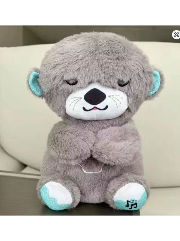 Peluche Kawaii Relaja Alivia Ansiedad Juguete Luz Y Sonido Nutria