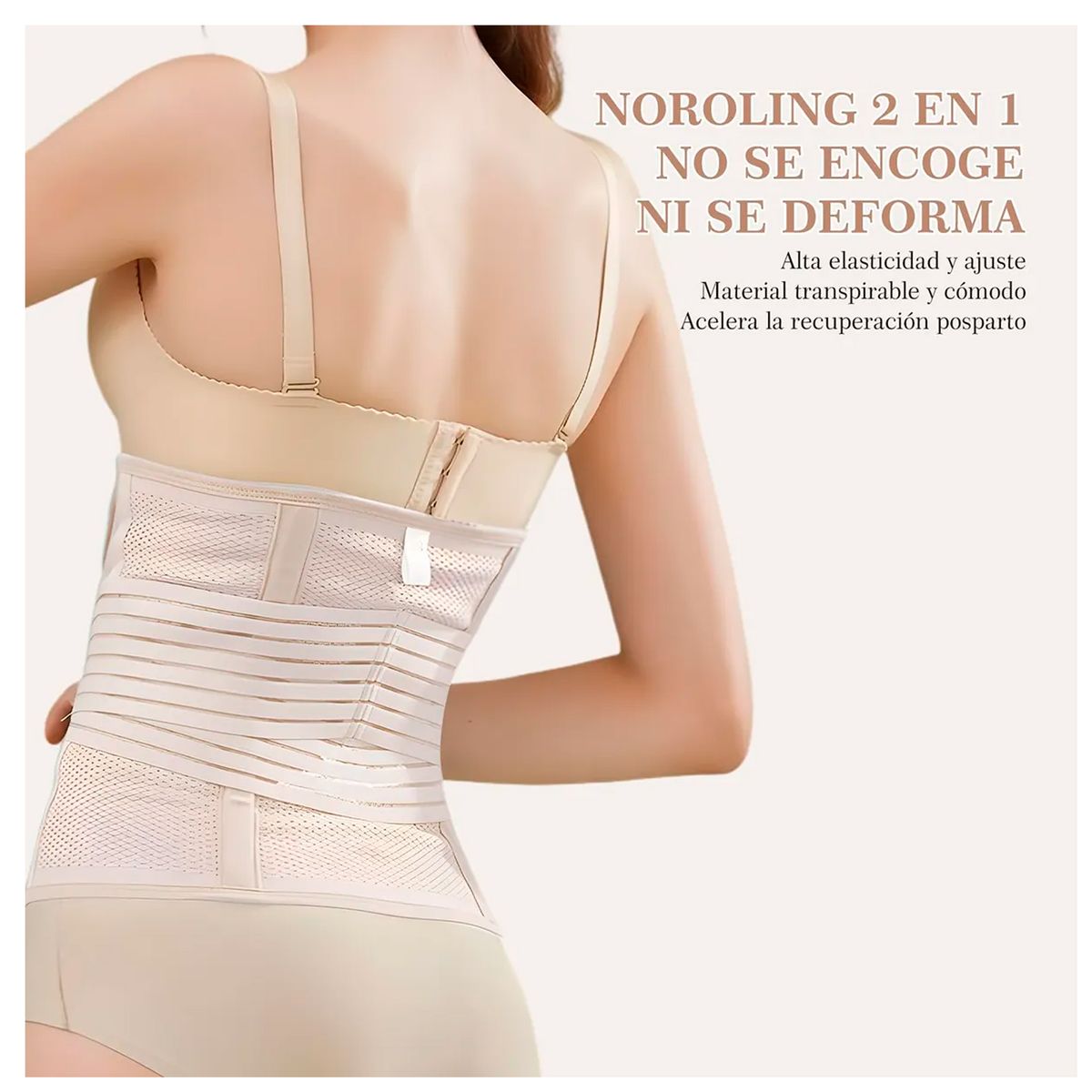 ESHOPANGIE - Faja Postparto 4 Bandas Ajustable Nude L