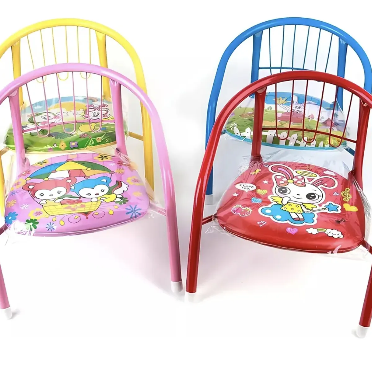 OKAY - Silla Niños Niñas Metálicas Varios Colores Y Diseño