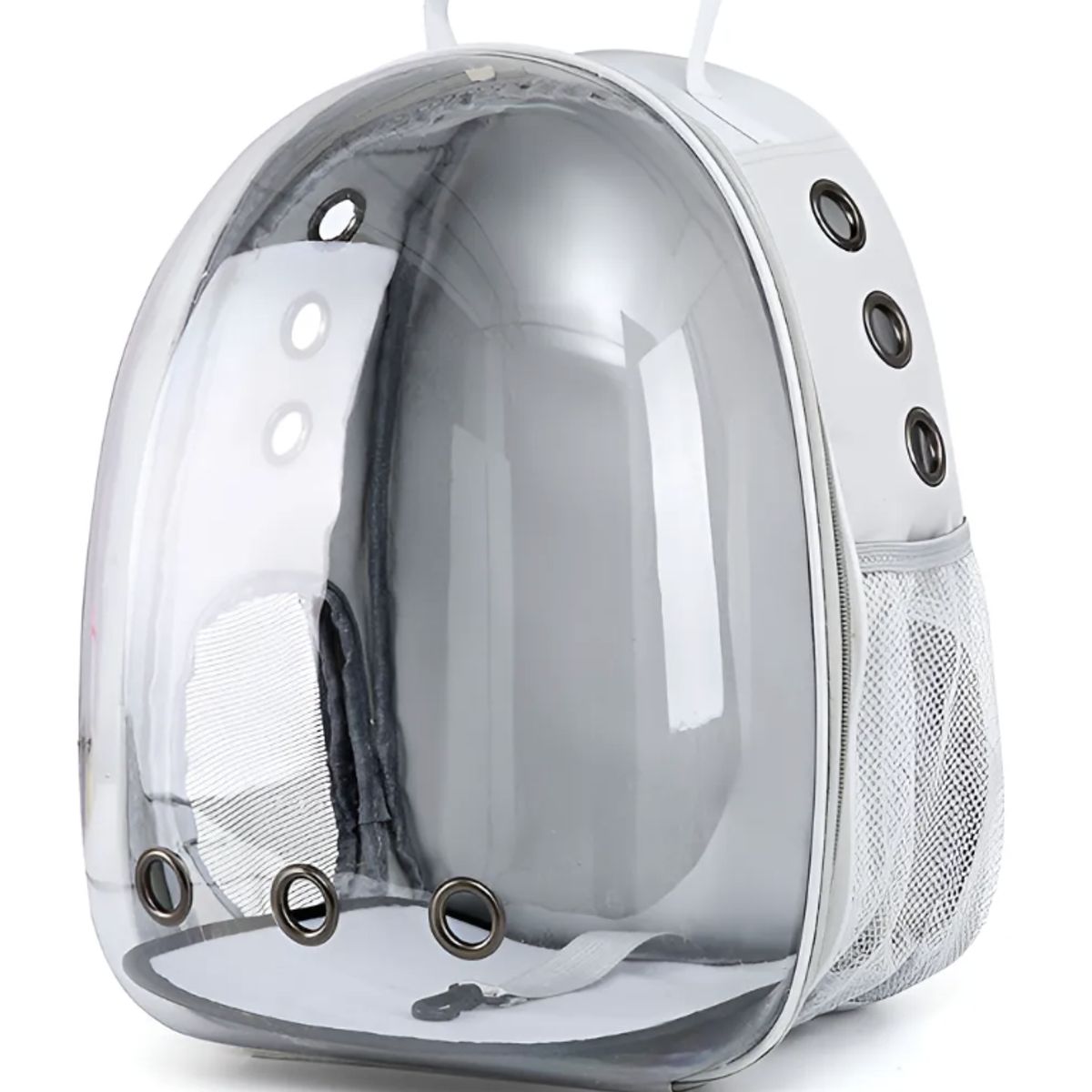 OKAY - Mochila Bolso Transparente Mascota Perro Y Gato Color Gris