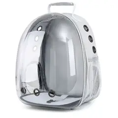 OKAY - Mochila Bolso Transparente Mascota Perro Y Gato Color Gris