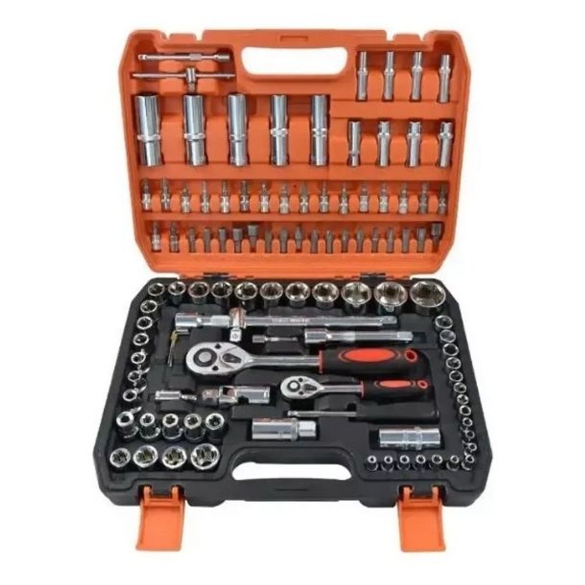 GENERICO - Kit de Herramientas 108 Piezas En Caja Transportadora Color Naranja